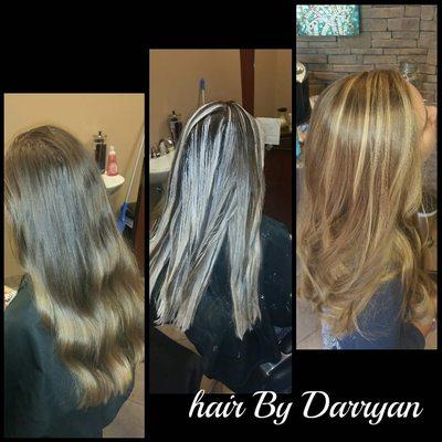 Darryan at Hairway to Heaven. Hair Color Specialist At Evolution Salon and Day Spa, for your beautiful summer color text me at 704-500-9422.