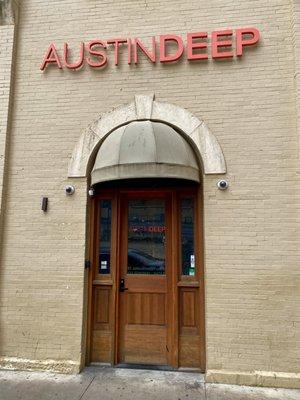 Our entrance on 4th St and Congress Ave