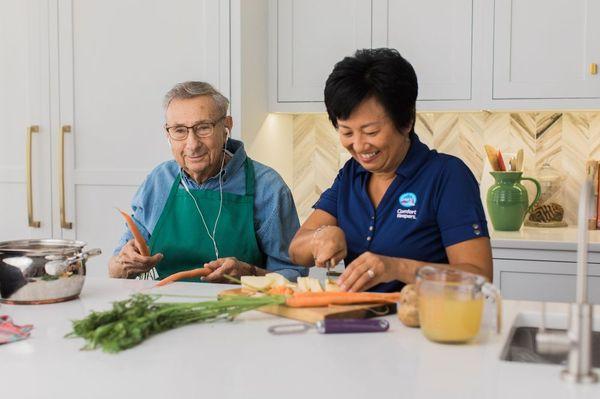 Many of our clients love cooking. One of the many ways of Interactive Caregiving approach, unique to Comfort Keepers.