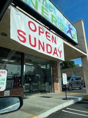 They are open on Sundays and have reserved parking.