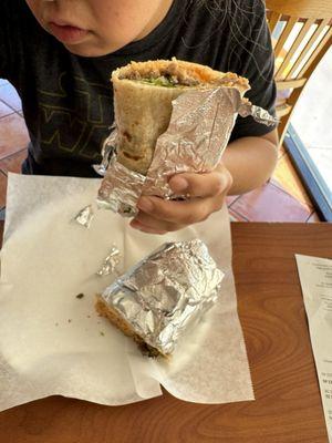 Huge asada burrito