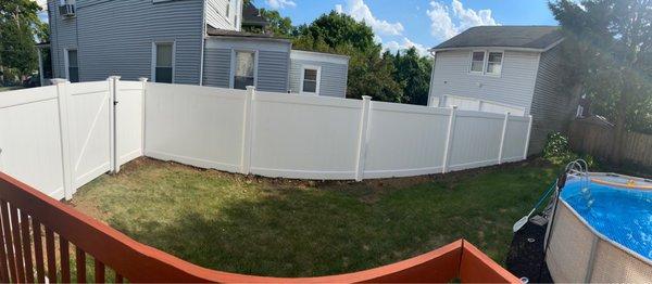 They did a great job but cost me 5,000 in damages ! The pipe they installed a post right through was located by the door area of the fence.