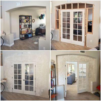 Install french doors