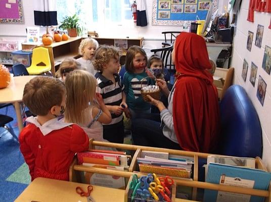 Little Red Riding Hood visits the Threes classroom