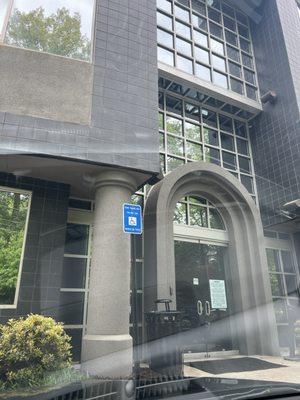 Entrance of building