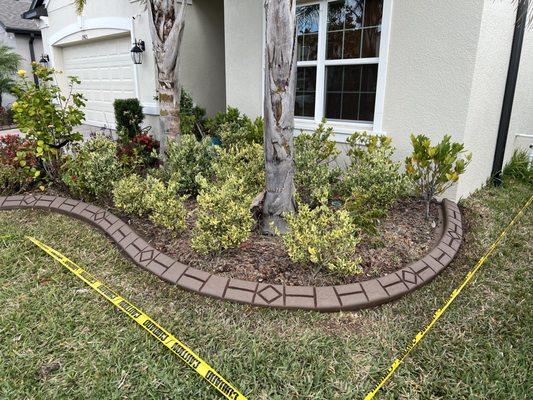 Decorative concrete curbing