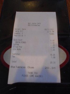 Final tab - lunch #1.