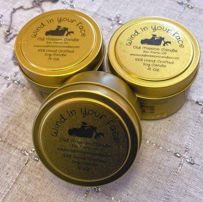 4oz Gold Tin, Wind in your Face Scented