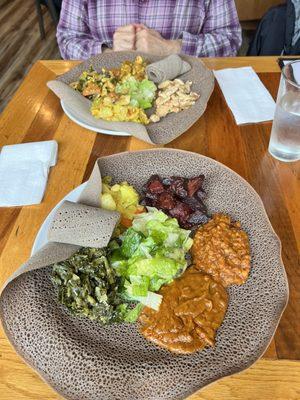 Vegetarian Sampler and Meat Sampler