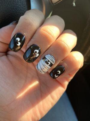 Love my Halloween nails! Only place I will go to get them done!