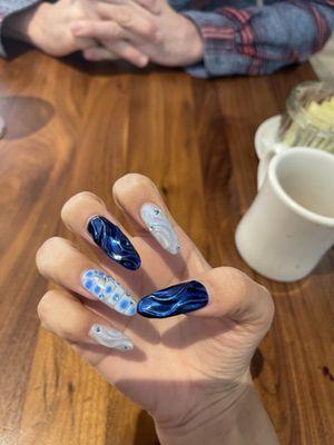 Blue nails