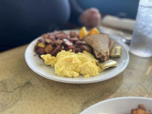 Eggs and hash