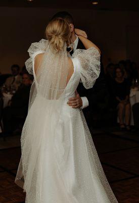 Back of my dress and bustle