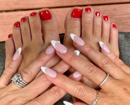 Gel pedicure & gel x manicure