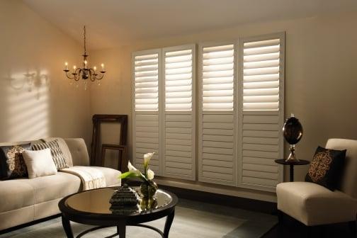 Plantations Shutters with Hide-A-Tilt are simple and elegant.