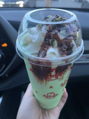 Mint Chocolate Shake with Andes pieces--SO good!