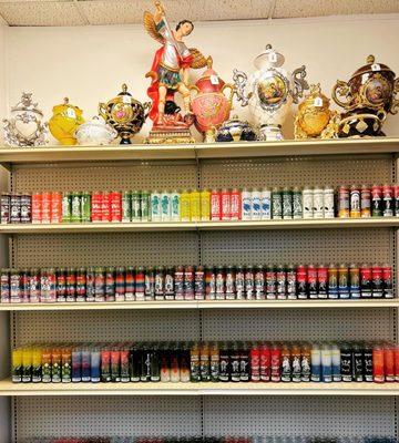 We offer a wide selection of religious/ spiritual candles for all your needs!