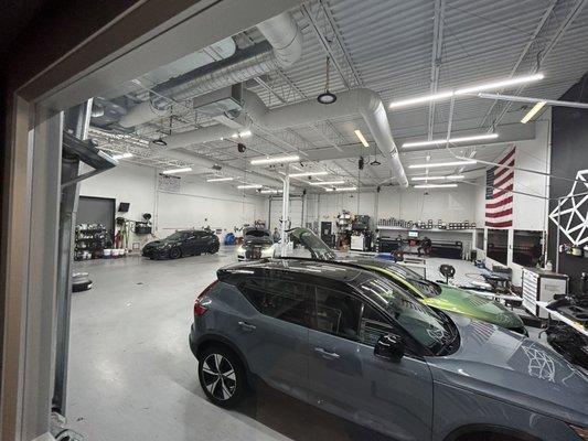 View of the Titan MotorWorks shop as my car is getting it's APR stage one 91 octane 2.0T install!