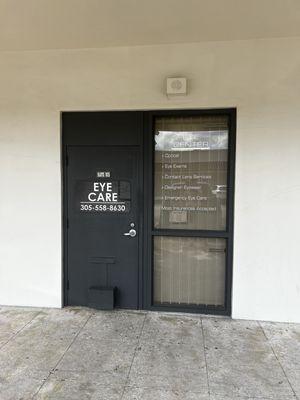 The door to their practice