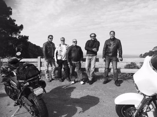 The gang on Rt. 1 south of Fort Bragg.  The picture was taken by some wonderful folks we met on the road.