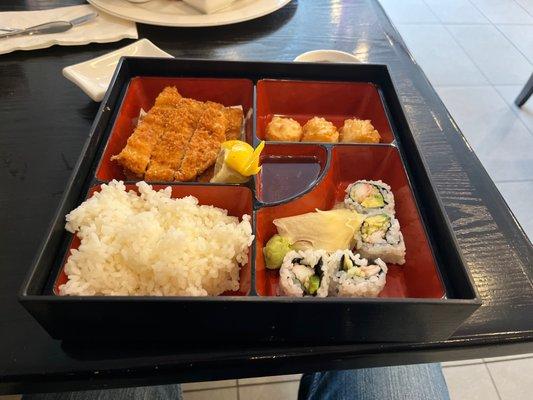 Bento box chicken katsu