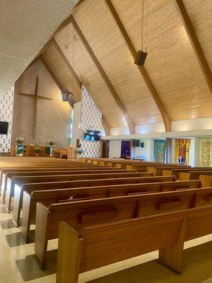 The inside of our Alum Rock United Methodist Sanctuary. (room capacity 300)