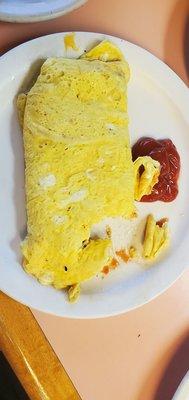 Sausage and cheese omelet