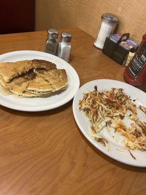 pancakes and hash browns