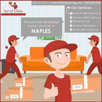 Residential Moving Services, for best in class service Call (239) 249-3232 in Fort Myers & Naples, Florida area