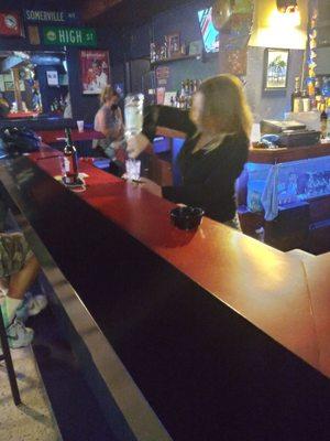 The bartender would not whare there mask. "Jewels" Absolutely no attention nor rules for covid. I will never go there again.