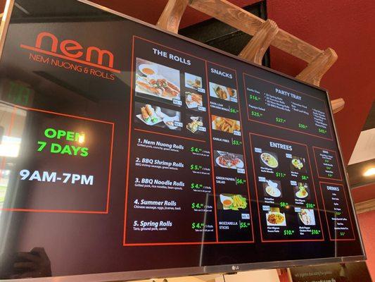 Menu April 2019