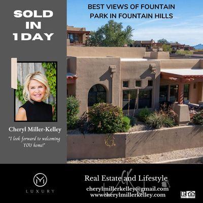 Just Sold in Fountainhead a gated community directly across from Fountain Park.