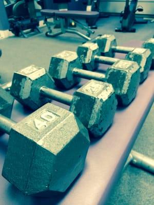 Well-used HEAVY weights!  Can YOU lift these?