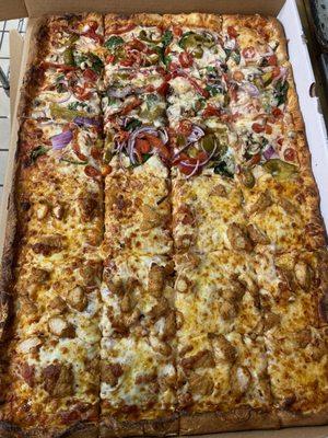 catering tray (farmers veggie and chicken parm)