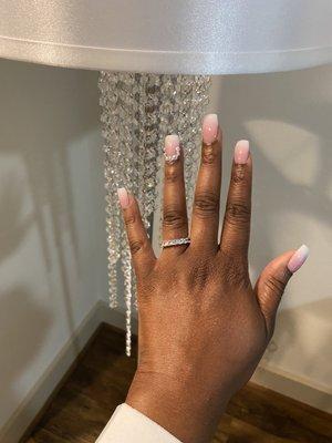 French ombré acrylic nail set