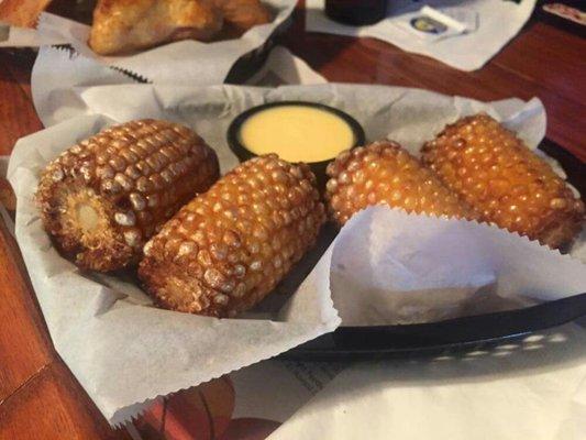 Deep fried corn on the cob