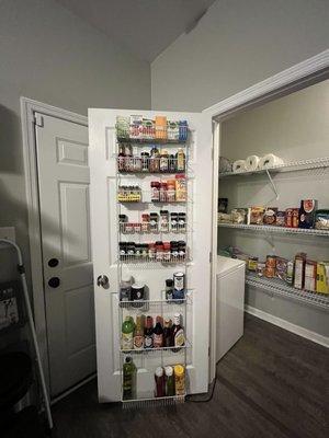 Spice rack after installation