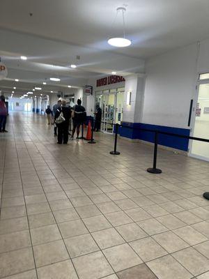 Lines in waiting area of DMV