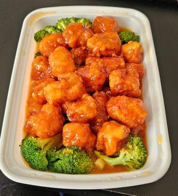 Orange chicken, very good.