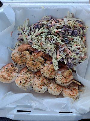 9pc Grilled Shrimp with Coleslaw!