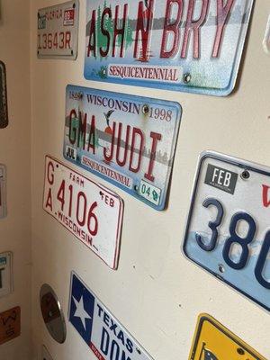 License plate walls