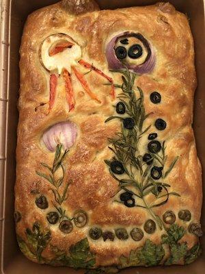 Family size focaccia