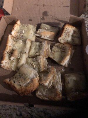 My cheese and garlic bread :/