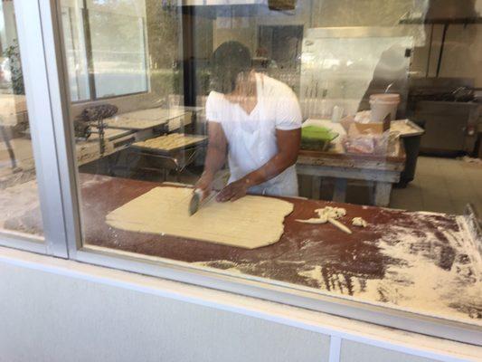 Chef creating the delicious kolaches