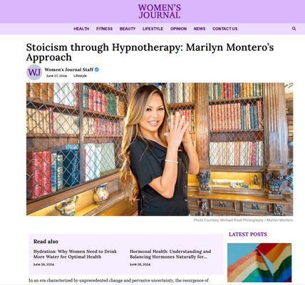 Marilyn Montero  Orange County Los Angeles Hypnotherapy
https://womensjournal.com/stoicism-through-hypnotherapy-marilyn-monteros-approach/