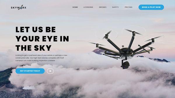 Drone Website Landing Page - Skyworx