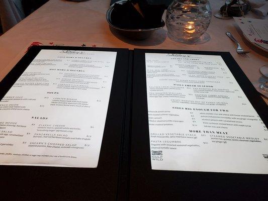 The menus light up - how cool is that!