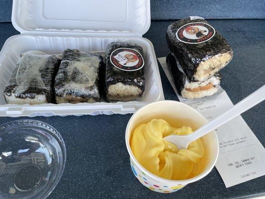 Spam musubi and pineapple dole whip!