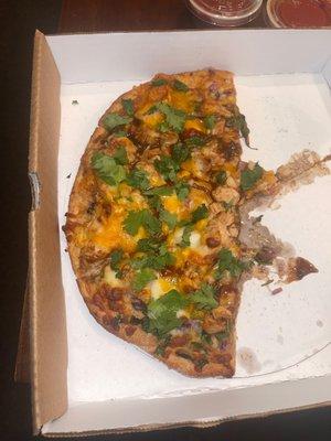 Bbq chicken pizza.  It comes with cilantro, but I always add some fresh leaves.