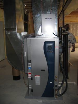 Superior geothermal brand unit, "Waterfurnace."